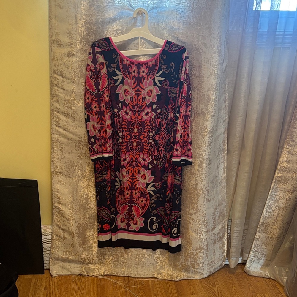 Eliza J Vibrant Floral Long Sleeve Dress